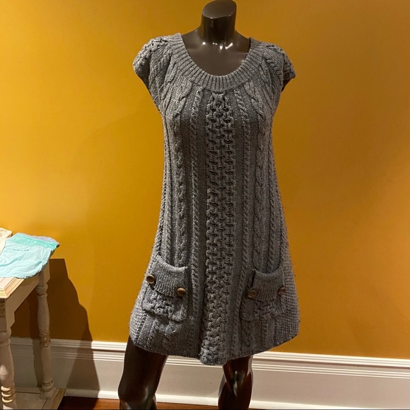 Grey thick cable knit free people dress - Picture 7 of 7